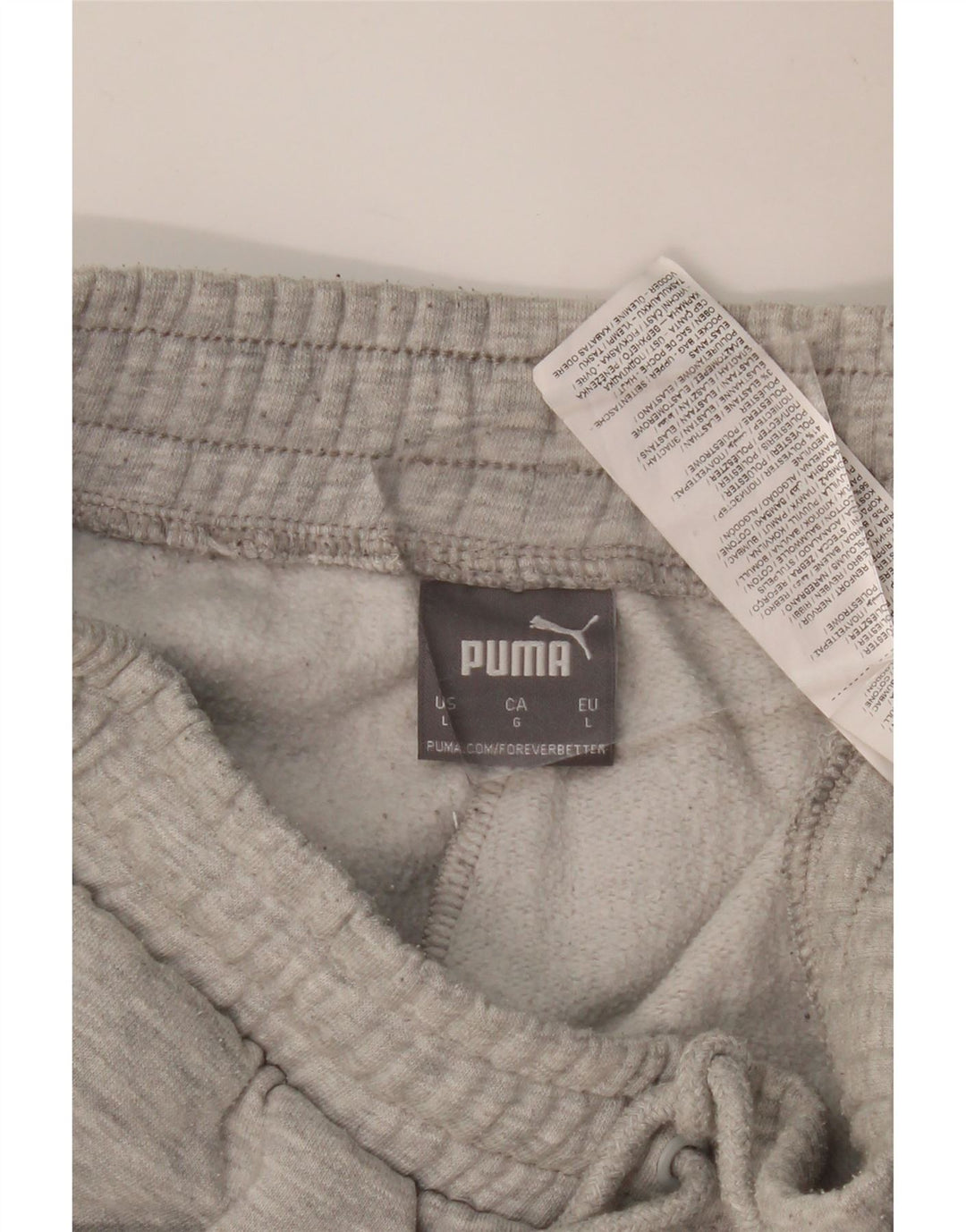 Pantaloni da tuta con grafica PUMA da uomo, pantaloni da jogging, grandi, in cotone grigio screziato