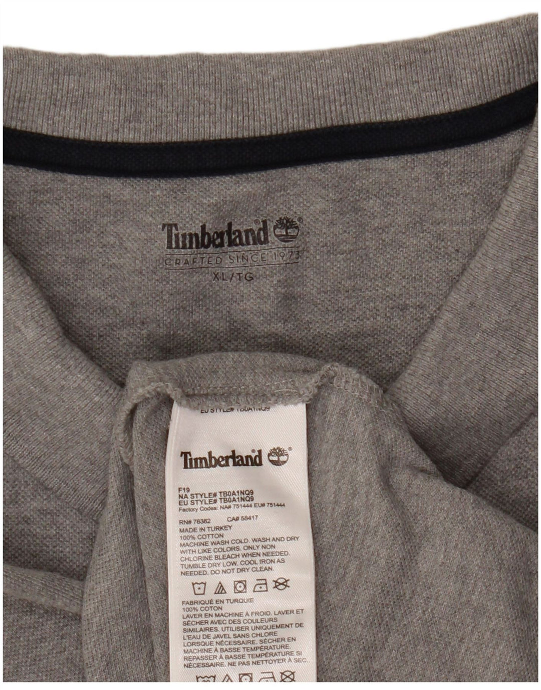 Polo da uomo Timberland XL in cotone grigio