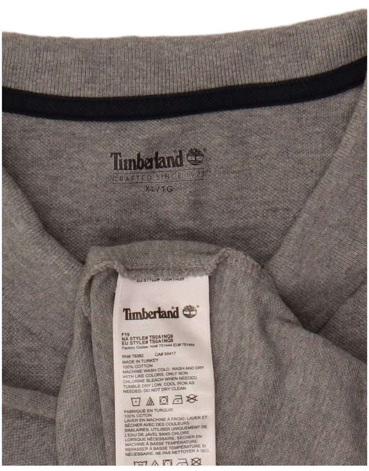 Polo da uomo Timberland XL in cotone grigio