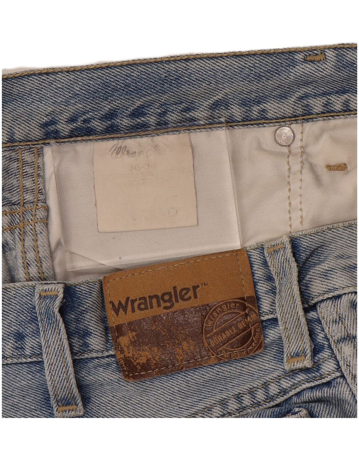 WRANGLER Mens Distressed Straight Jeans W36 L34 Blue