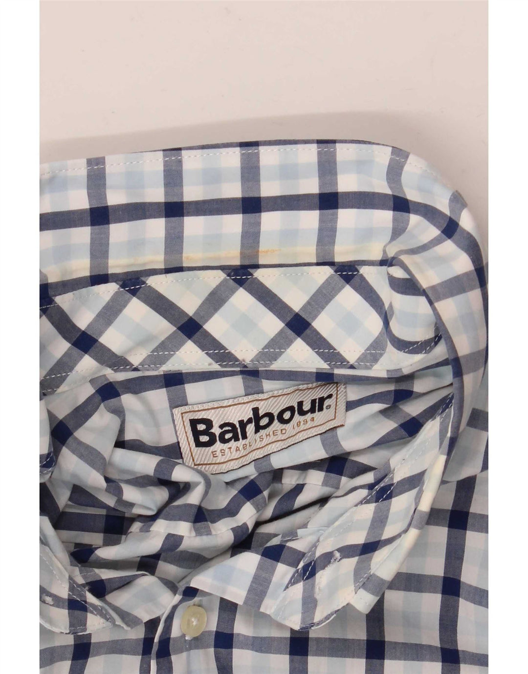 Camicia da uomo Barbour in cotone a quadri grandi blu