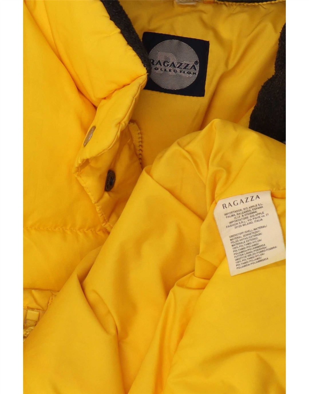 Giacca imbottita da donna Ragazza UK 14 Large Giallo in poliammide