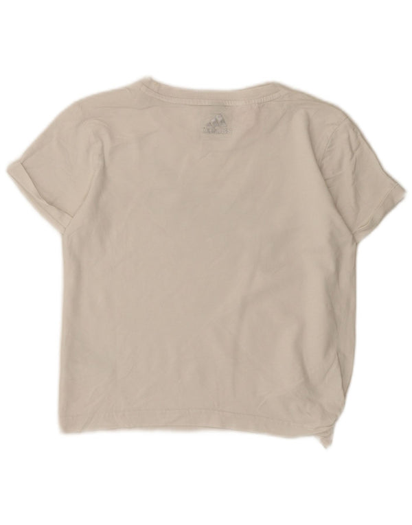 Maglietta grafica Adidas per bambina 11-12 anni in cotone bianco