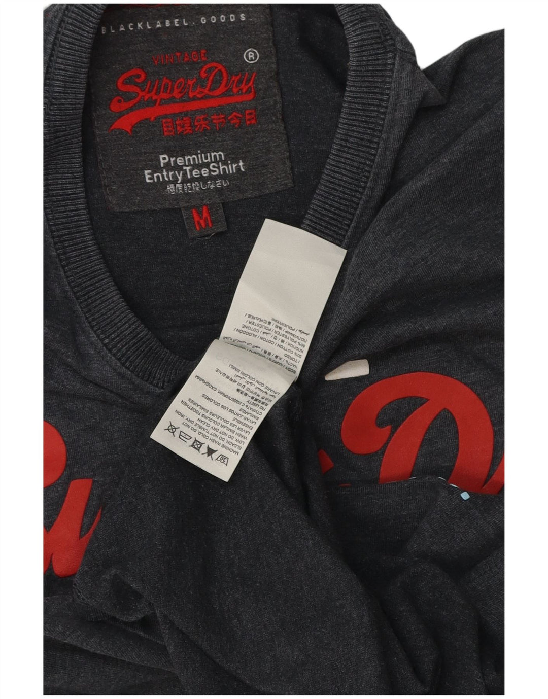 T-shirt grafica da uomo Superdry Top in cotone grigio medio