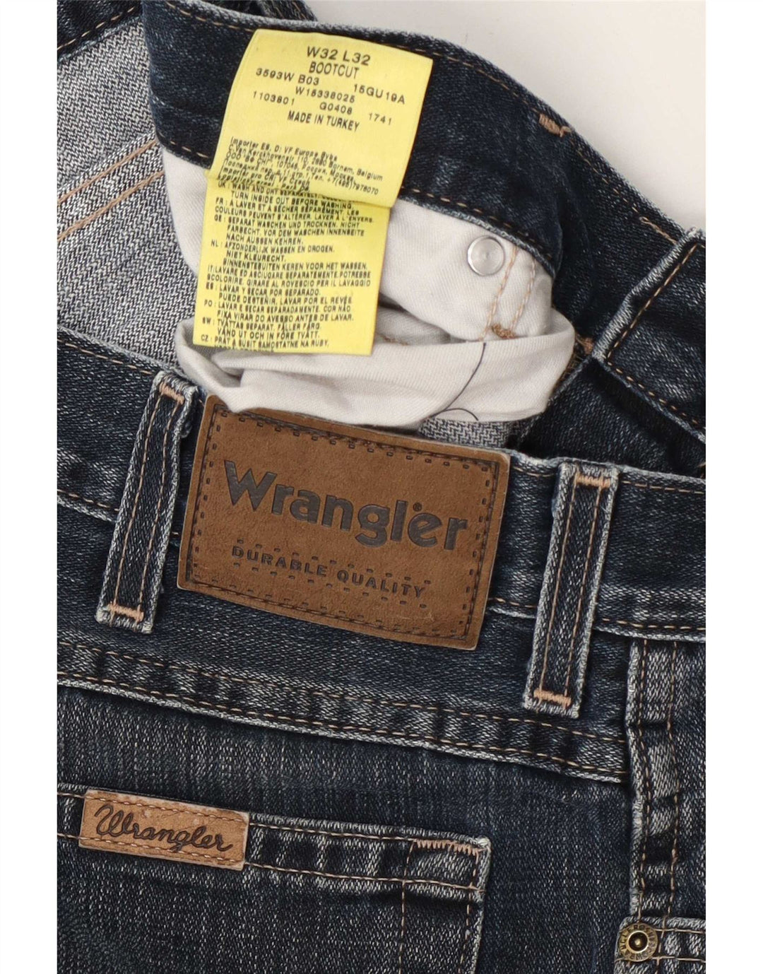 Jeans Bootcut da uomo Wrangler W32 L32 cotone blu navy