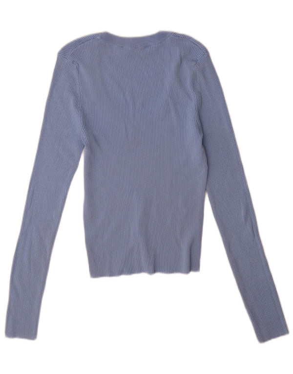 Top Zara da donna a maniche lunghe UK 12 blu medio