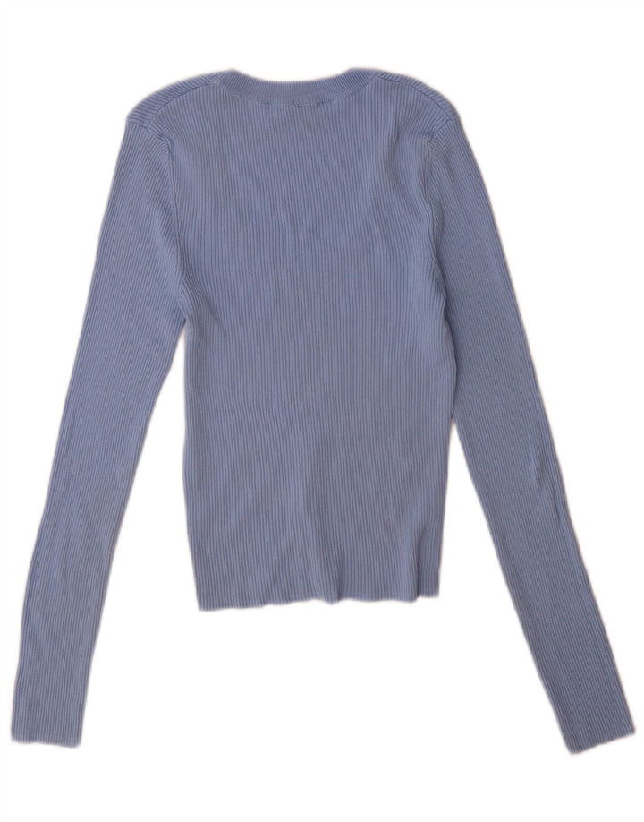 Top Zara da donna a maniche lunghe UK 12 blu medio
