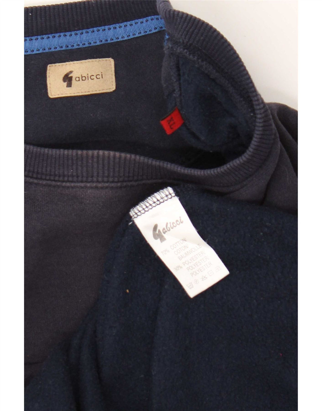 Felpa Uomo Gabicci Maglia XL Blu Navy Cotone