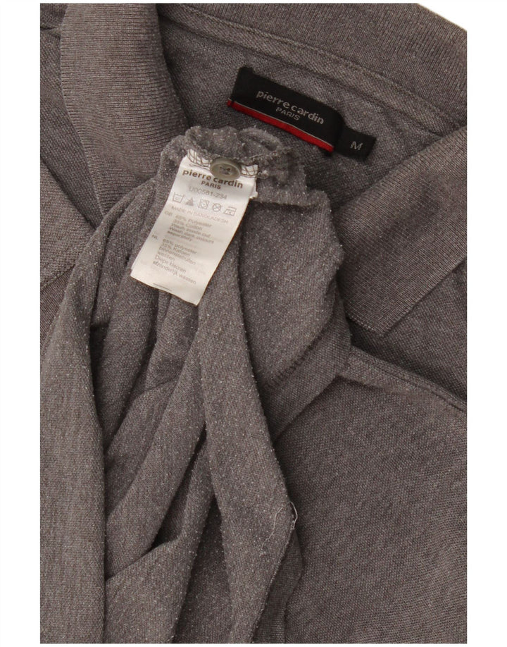 Polo da uomo Pierre Cardin in poliestere grigio medio