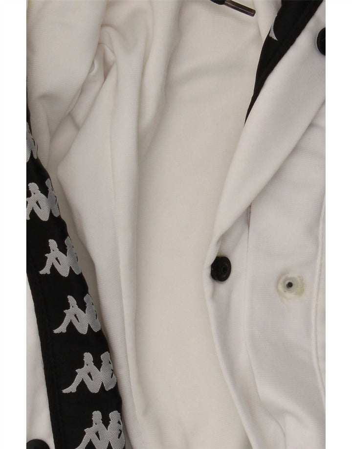 KAPPA Mens Graphic Tracksuit Trousers XS  White Polyester Vintage Kappa and Second-Hand Kappa from Messina Hembry 