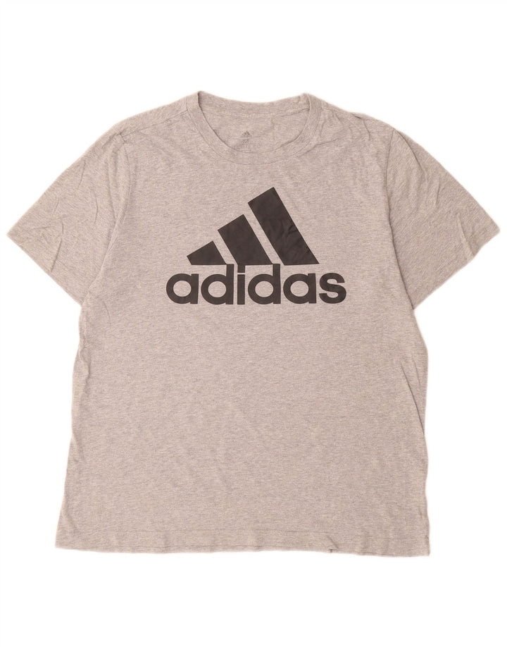 T-shirt grafica da uomo Adidas Top grigio medio