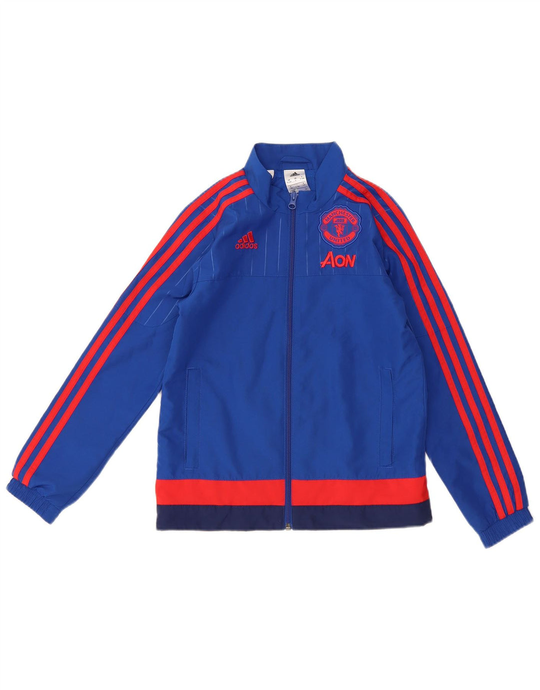 Giacca ADIDAS da ragazzo Manchester United, tuta da ginnastica, 9-10 anni, blu