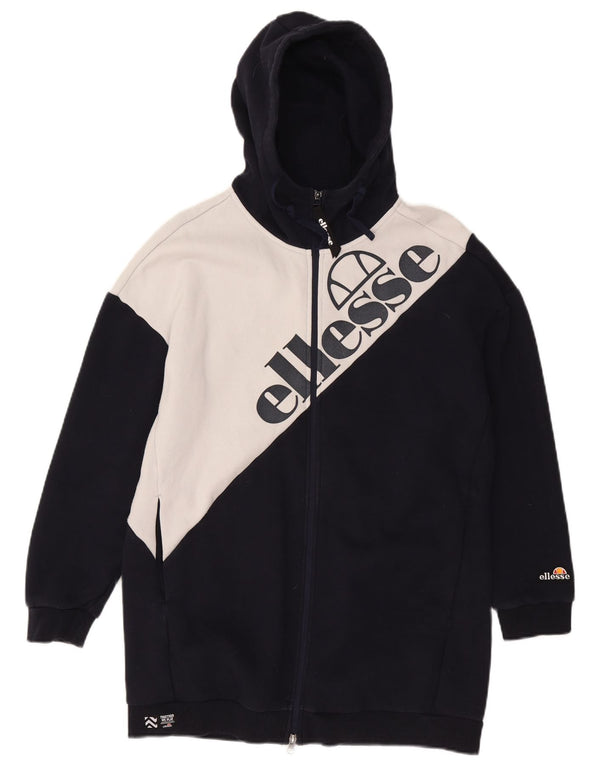 Abito da donna con cappuccio a maniche lunghe Ellesse UK 10 Small Blu Navy Colourblock