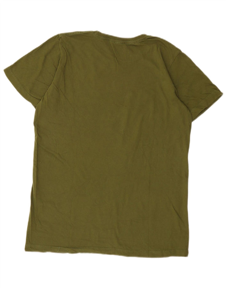 Jeep T-shirt grafica regolare da uomo in cotone verde medio