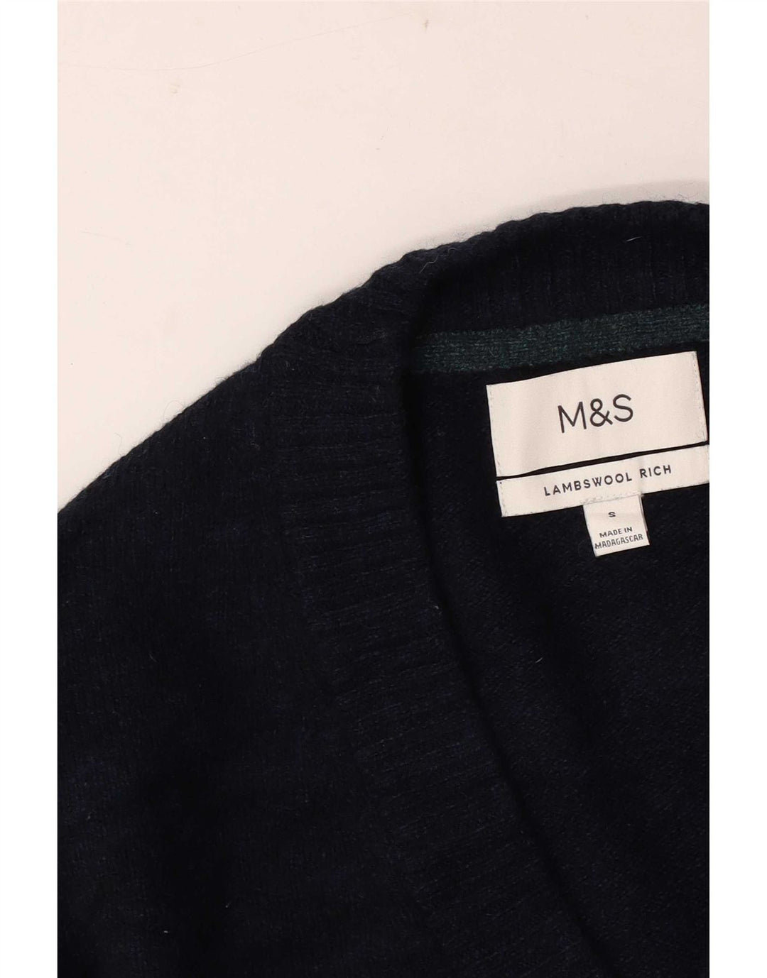 Maglione cardigan da uomo Marks & Spencer piccolo blu navy