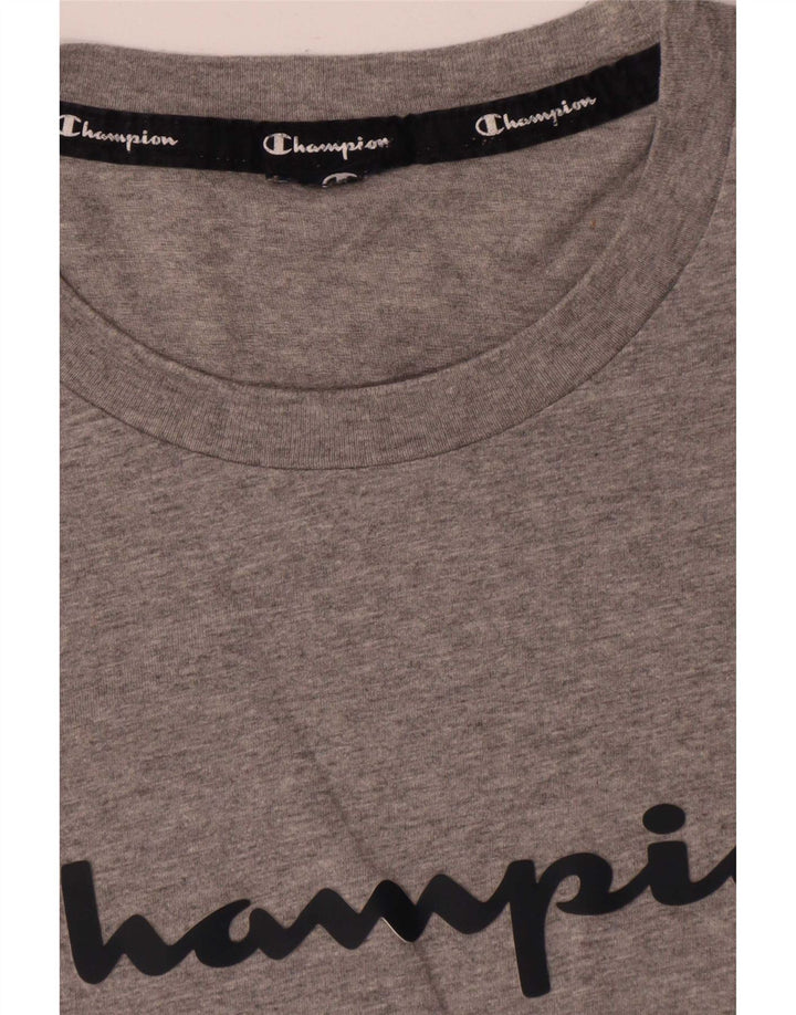 T-shirt grafica da uomo Champion Top grigio medio