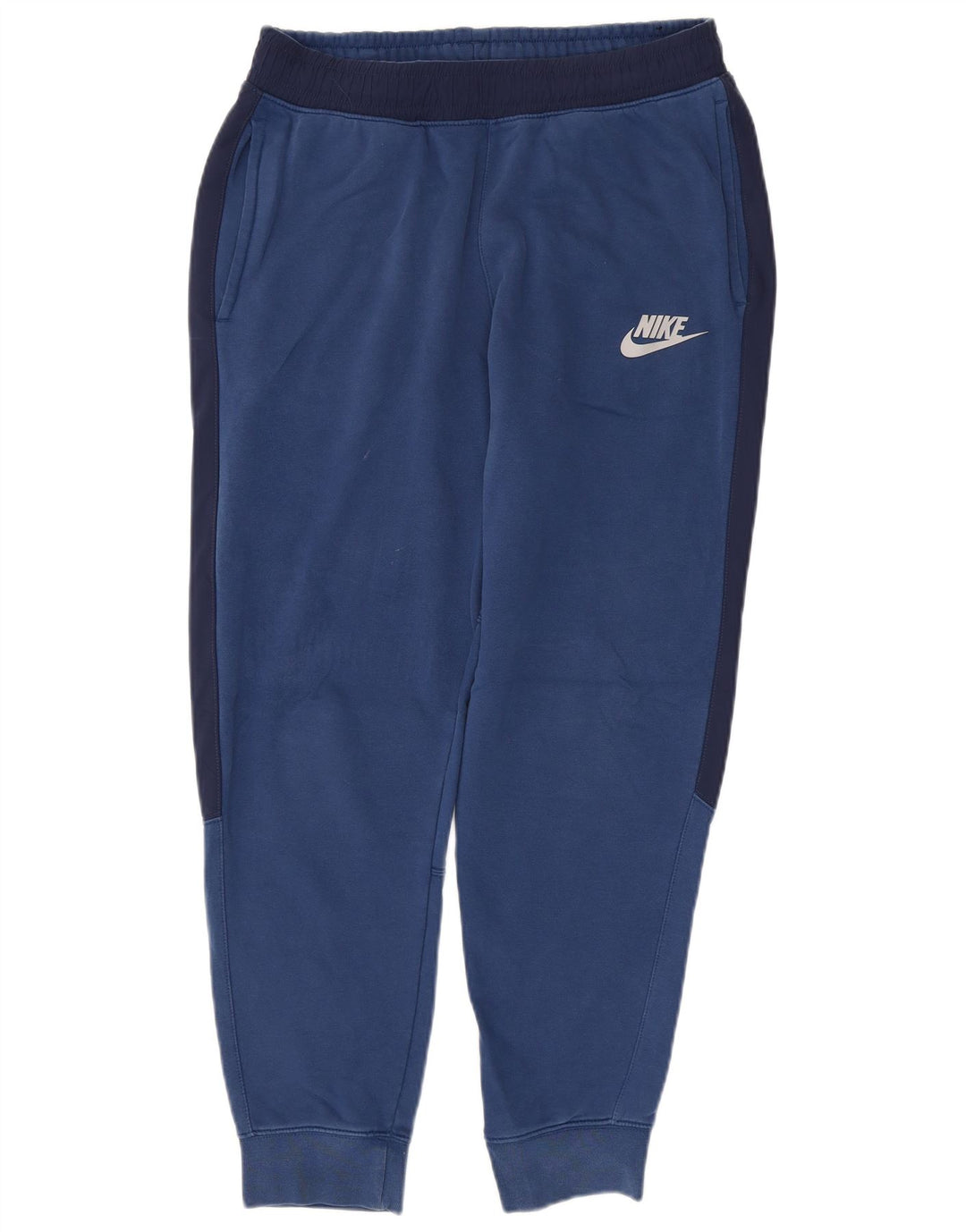 NIKE Pantaloni da tuta da uomo Joggers medi in cotone color block blu navy