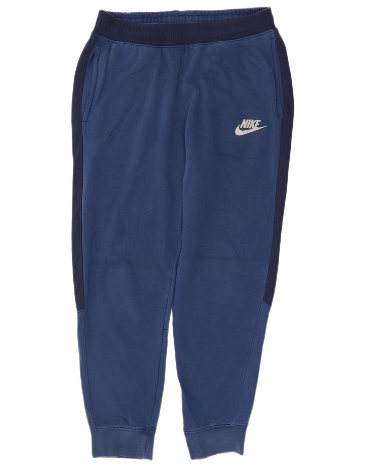 NIKE Pantaloni da tuta da uomo Joggers medi in cotone color block blu navy
