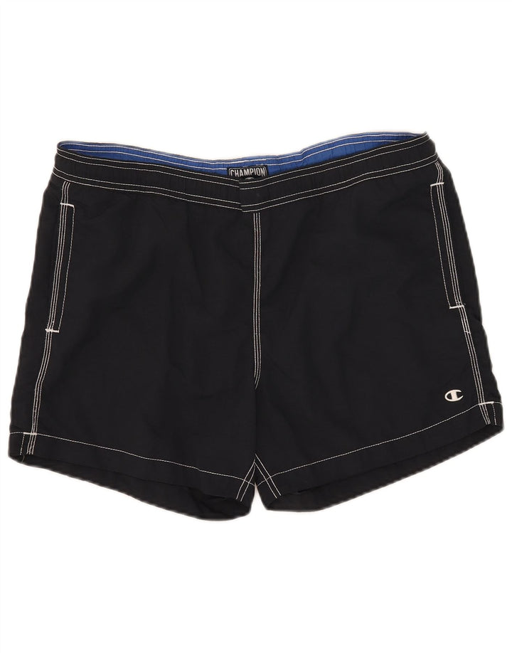 Pantaloncini da bagno da uomo Champion medi neri