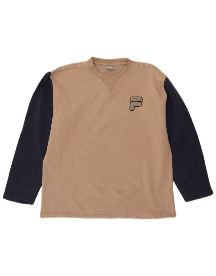 Felpa grafica da ragazzo Fila, maglione 13-14 anni, grande, color beige