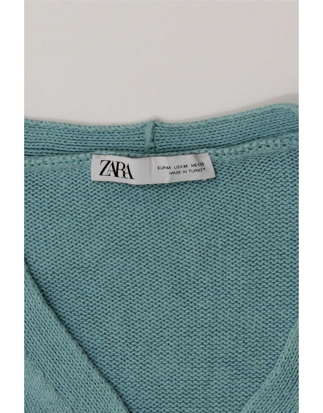 Maglione cardigan corto da donna Zara UK 12 medio turchese