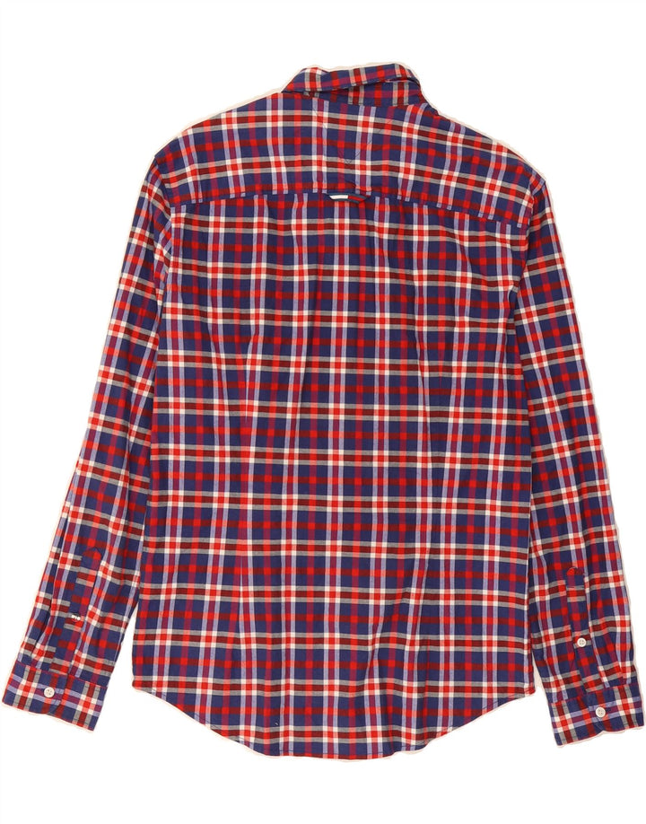 TOMMY HILFIGER Mens Slim Fit Shirt Medium Multicoloured Check Cotton Vintage Tommy Hilfiger and Second-Hand Tommy Hilfiger from Messina Hembry 