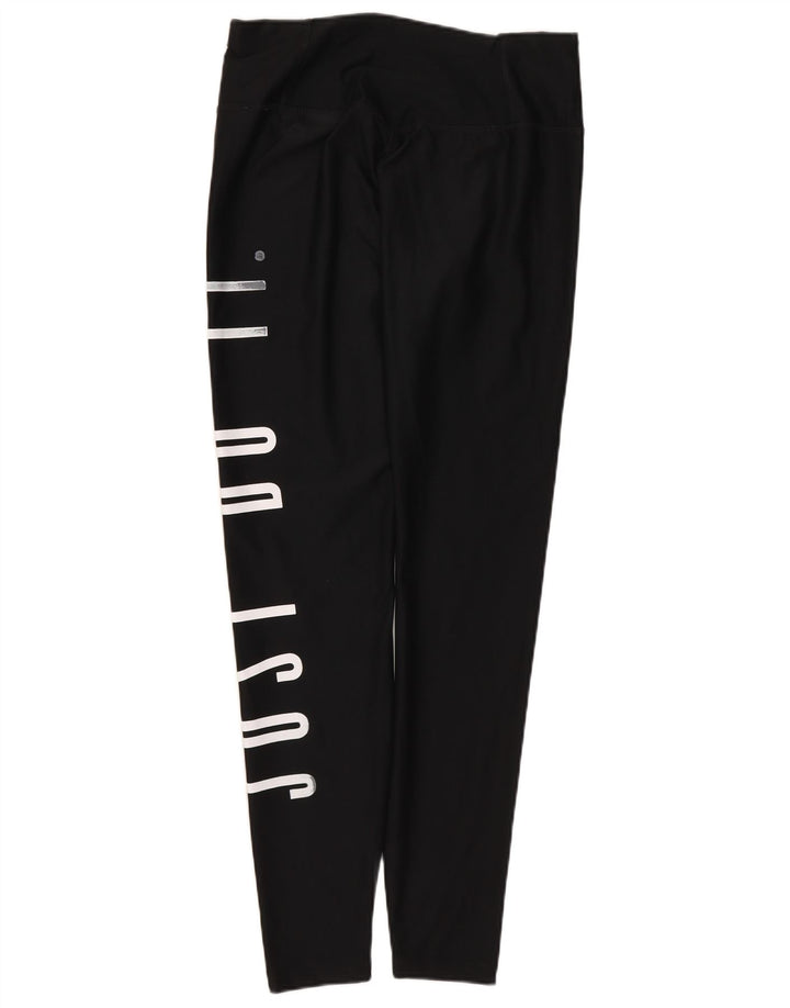 Leggings grafici Nike da donna Dri Fit UK 8 piccoli poliestere nero