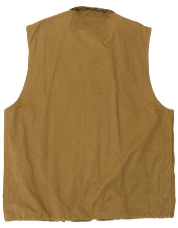 Gilet multiuso vintage da uomo IT 54 2XL color block kaki