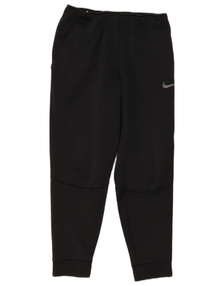 Pantaloni da tuta da donna Nike Dri Fit, pantaloni da jogging, piccoli, in poliestere nero
