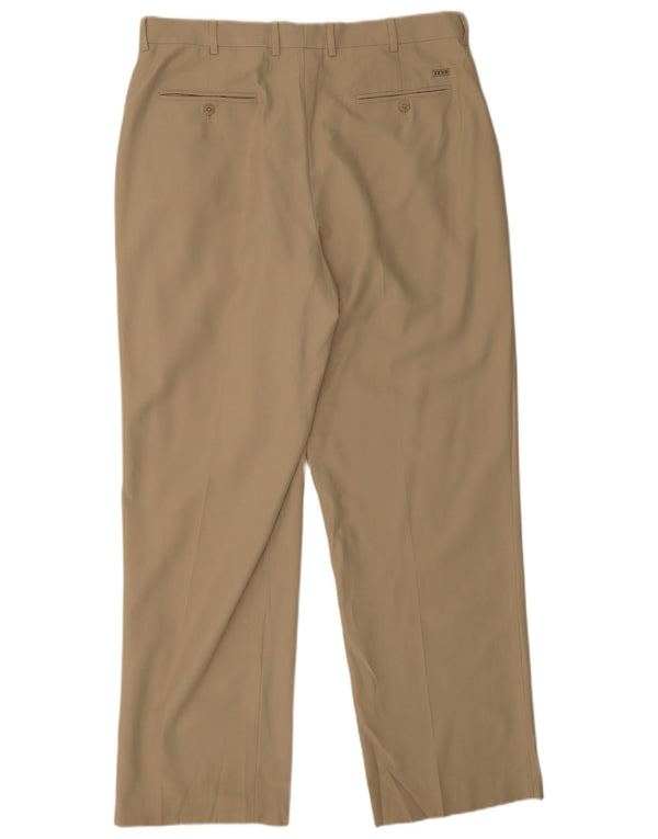 Pantaloni chino dritti da uomo Izod W36 L32 poliestere beige