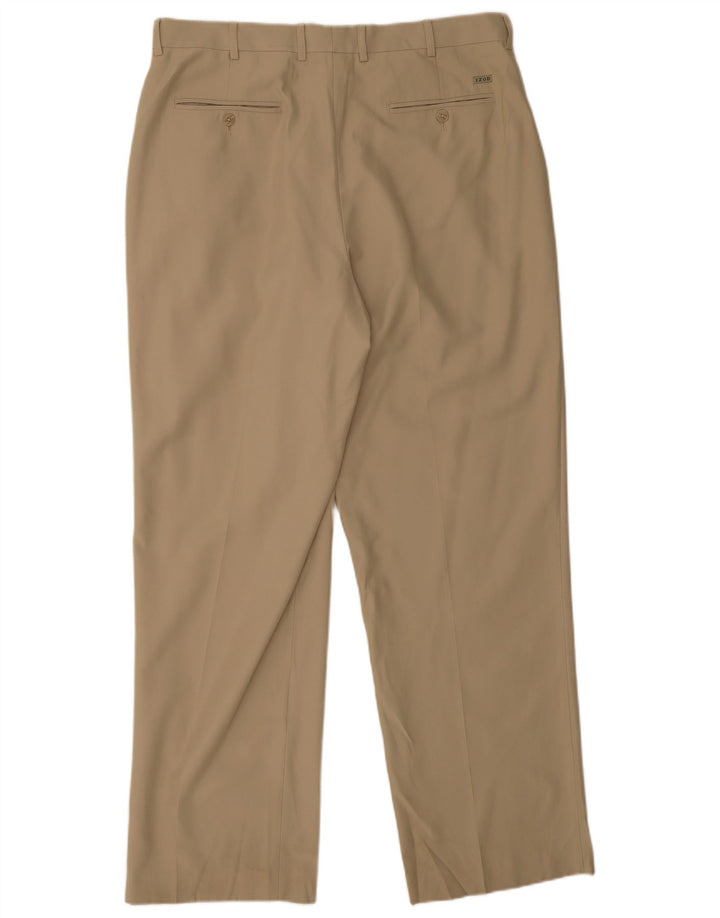 Pantaloni chino dritti da uomo Izod W36 L32 poliestere beige