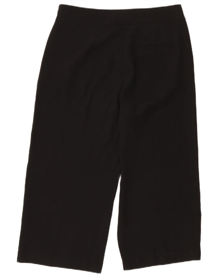 Pantaloni Capri da donna Marks & Spencer UK 16 Large W34 L22 Poliestere nero