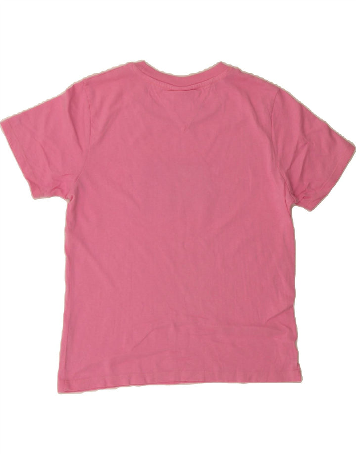 TOMMY HILFIGER Womens Graphic T-Shirt Top UK 14 Medium Pink Vintage Tommy Hilfiger and Second-Hand Tommy Hilfiger from Messina Hembry 