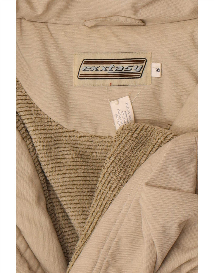 Exxtasy Giacca a vento da uomo vestibilità ampia UK 36 Small Beige Nylon