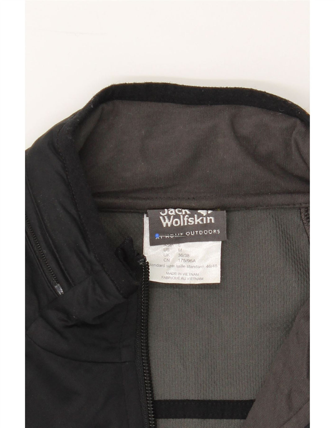 JACK WOLFSKIN Mens Tracksuit Top Jacket UK 36/38 Medium Black Polyester Vintage Jack Wolfskin and Second-Hand Jack Wolfskin from Messina Hembry 