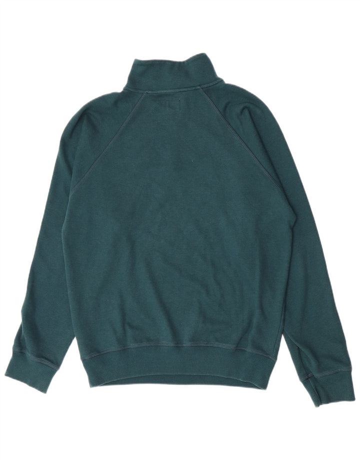 Felpa da uomo con collo con zip grafica Rifle, maglione grande, cotone verde