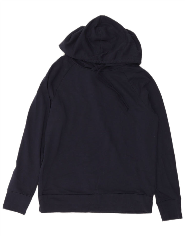 Maglione con cappuccio da donna EDDIE BAUER UK 10 piccolo poliestere blu navy