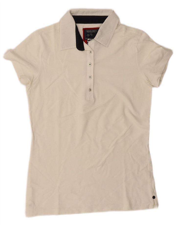 Polo da donna Woolrich UK 14 grande bianco sporco