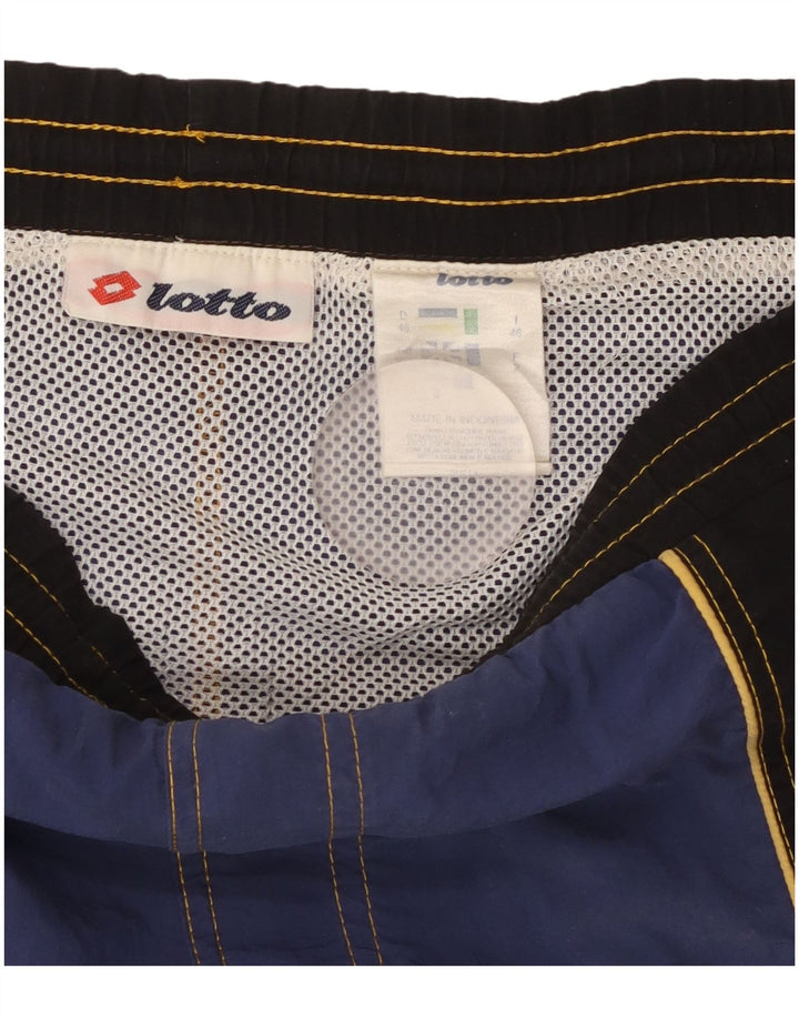Pantaloncini da bagno con grafica da uomo Lotto IT 46 Small Nylon color block blu navy