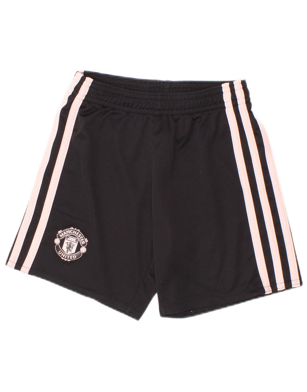 Pantaloncini sportivi Adidas da ragazzo Manchester United 4-5 anni in poliestere nero