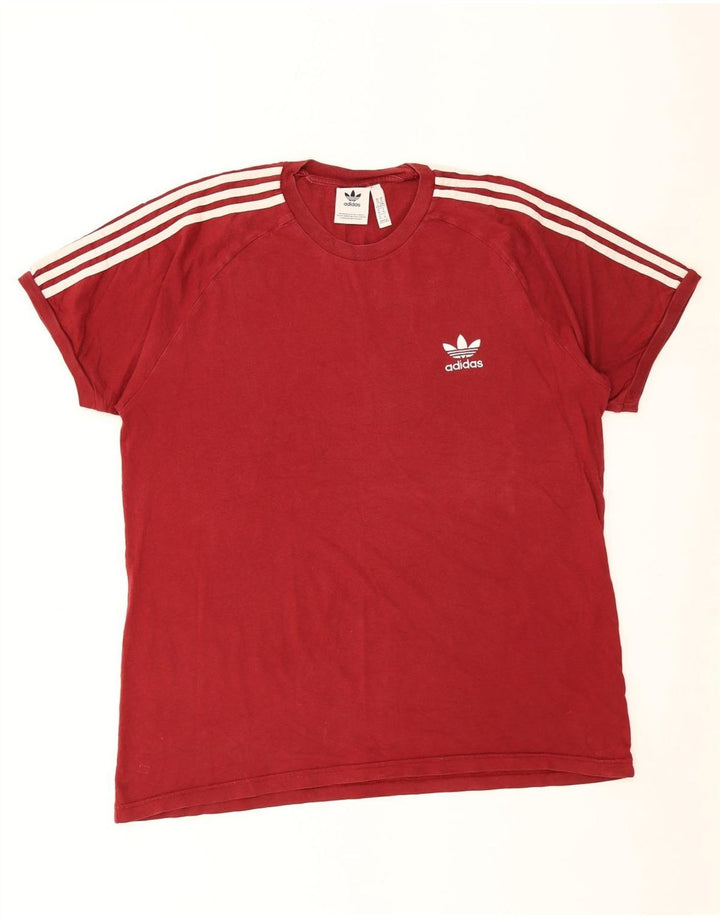 T-shirt da uomo Adidas Top XL rossa in cotone