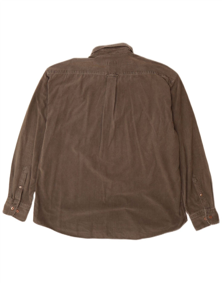 Camicia Gant da uomo in velluto a coste vestibilità regolare XL in cotone grigio