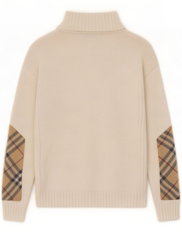 Burberry Maglione cardigan per ragazze 8-9 anni in cotone color block bianco
