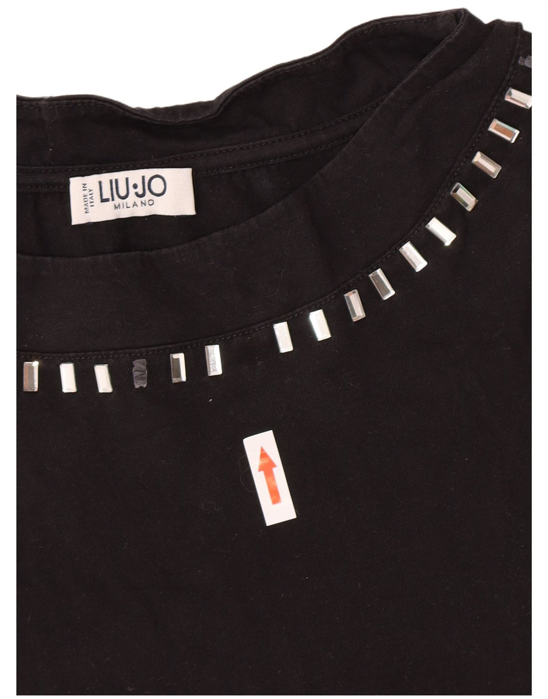 T-shirt da donna Liu Jo Top UK 10 piccola in cotone nero