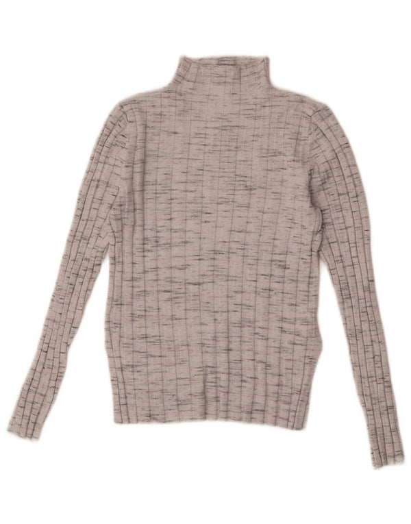 Maglione maglione da donna Petite con collo a tartaruga Topshop UK 8 piccolo grigio screziato