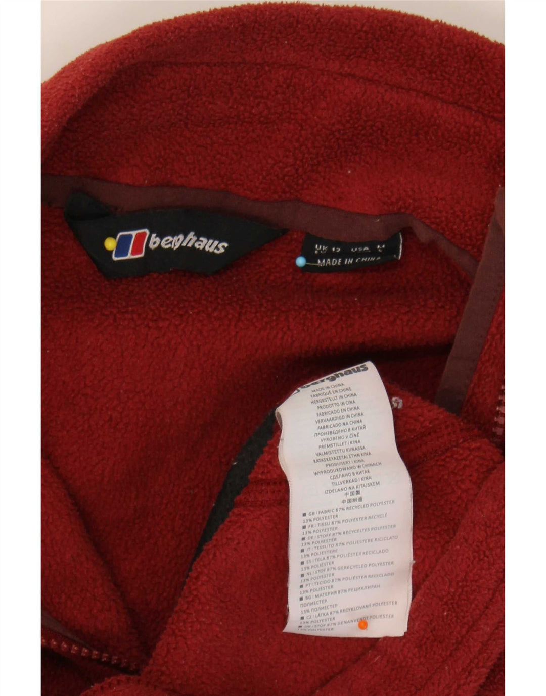 Giacca in pile foderata da donna Berghaus UK 12 poliestere bordeaux medio
