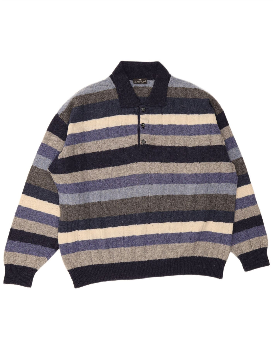 Maglione da uomo con collo alto Il Granchio 2XL a righe multicolore
