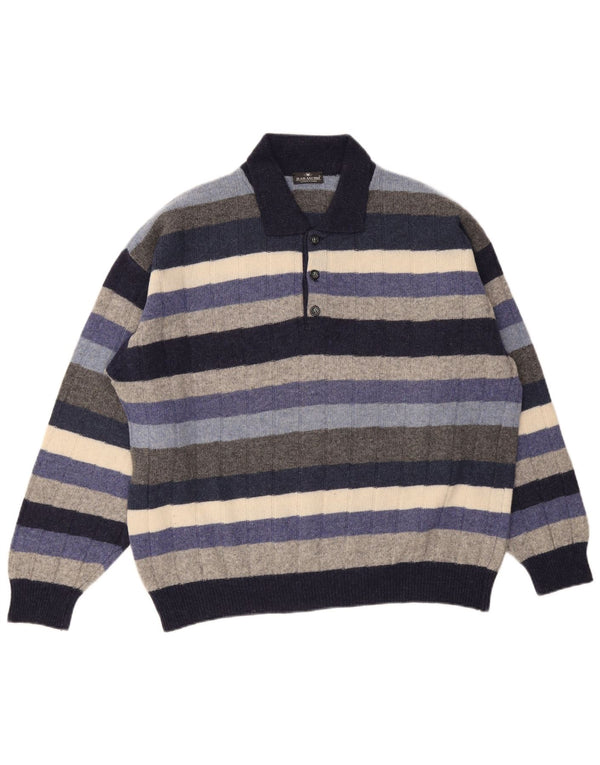 Maglione da uomo con collo alto Il Granchio 2XL a righe multicolore