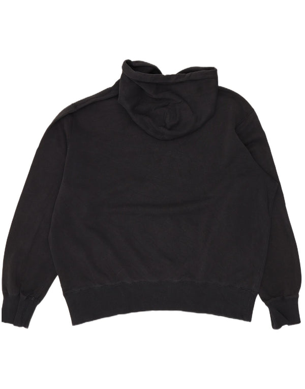 Felpa con cappuccio oversize con grafica NIKE da donna UK 18 XL in cotone nero