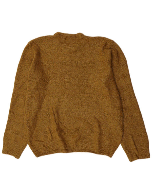 Maglione maglione girocollo da donna Marks & Spencer UK 20 2XL Cachi chiazzato